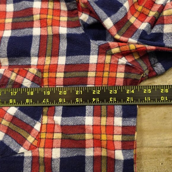 Bud Berma highlander flannel men's XL red blue white - Picture 3 of 8